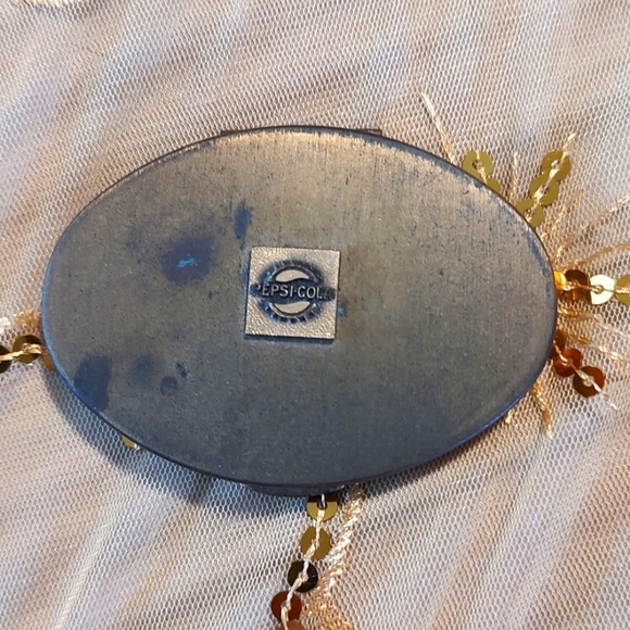 VINTAGE GOLD COMPACT POWDER CASE Pepsi Cola Logo - Picture 2 of 8
